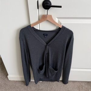 J. Crew Charcoal V-Neck Sweater